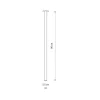 Lampa Sufitowa LASER Czarny 1xG9 90cm
