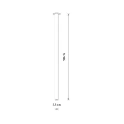 Lampa Sufitowa LASER Czarny 1xG9 90cm