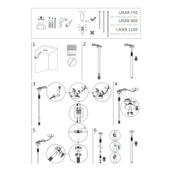 Lampa Sufitowa LASER Złoty 1xG9 110cm