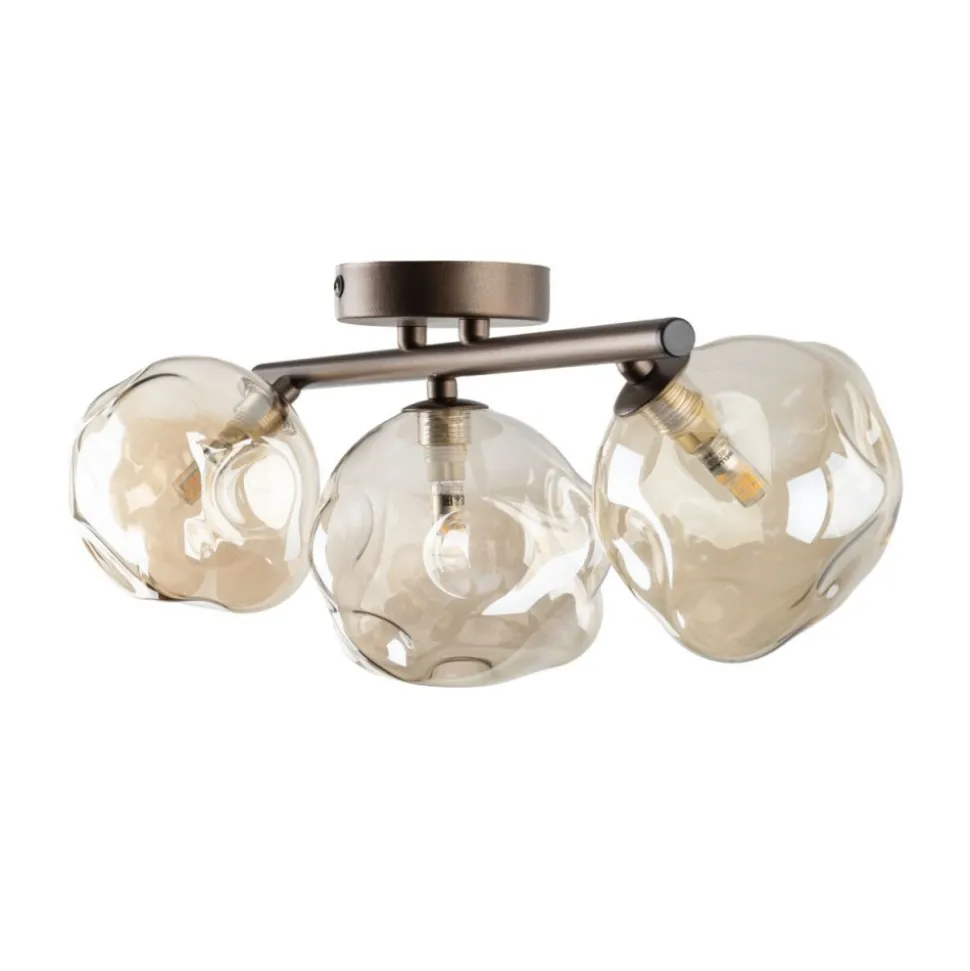 Lampa sufitowa LAVA brązowa 3xG9