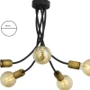 Lampa Sufitowa LUCE Czarny Patyna 5xE27