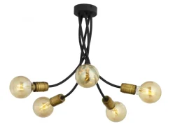 Lampa Sufitowa LUCE Czarny Patyna 5xE27