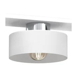 Lampa Sufitowa MARTI Biały Srebrny Metalowy Klosz 3xE27