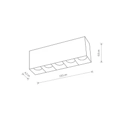 Lampa Sufitowa MIDI Biały 20W LED 3000K
