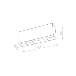 Lampa Sufitowa MIDI Czarny 20W LED 3000K