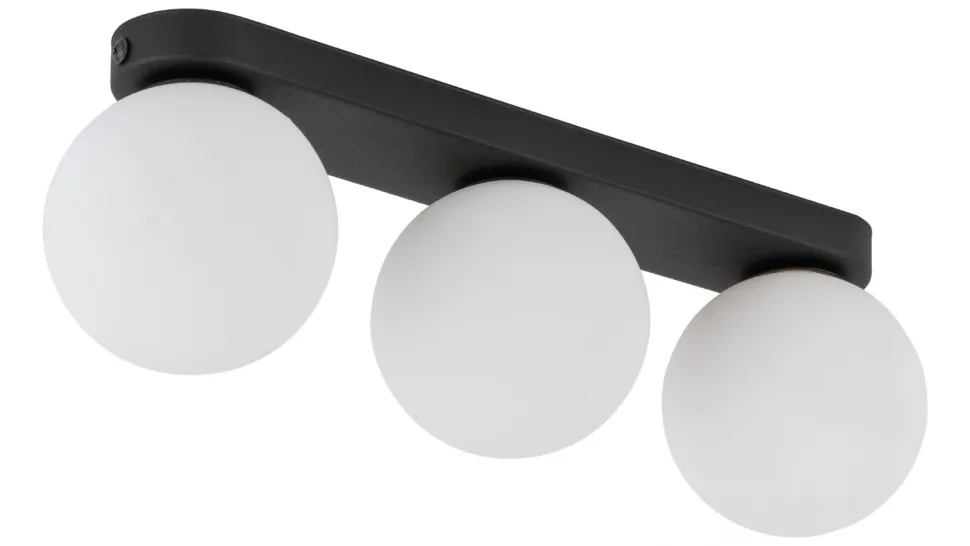 Lampa Sufitowa MINI Czarny Szklane Klosze 3xG9