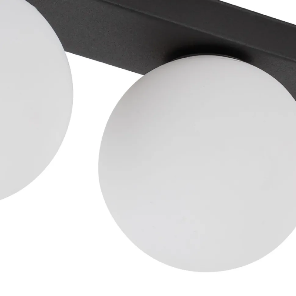 Lampa Sufitowa MINI Czarny Szklane Klosze 3xG9