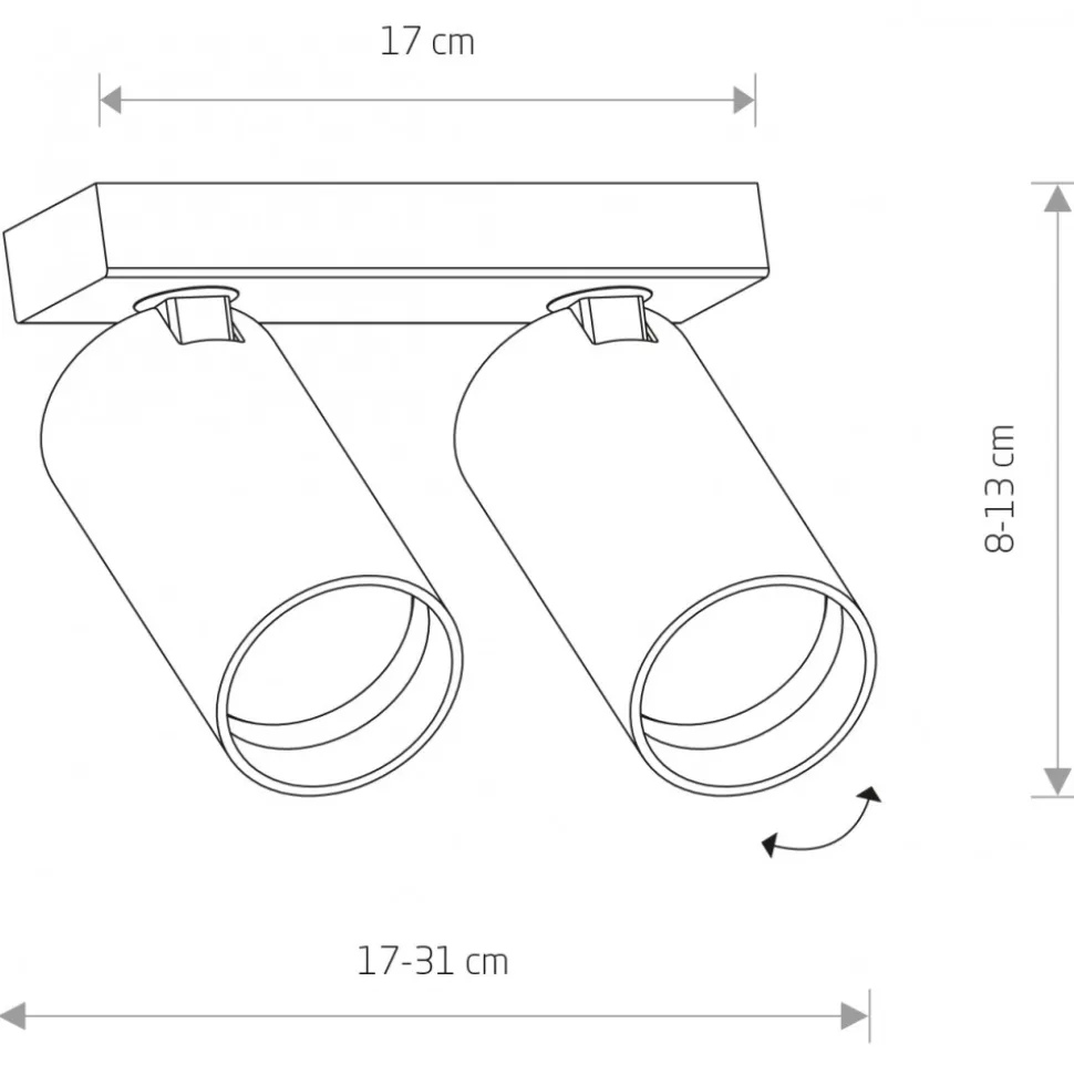 Lampa sufitowa MONO biała 2xGU10