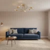 Lampa Sufitowa Onyx Beżowa 6xE27 63x53 cm