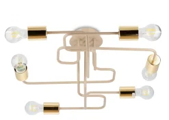 Lampa Sufitowa Onyx Beżowa 6xE27 63x53 cm