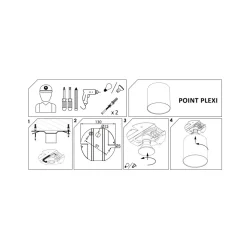Lampa Sufitowa POINT PLEXI Biały 1xGU10