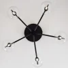 Lampa sufitowa PRATO czarna przezroczysty klosz 5xG9