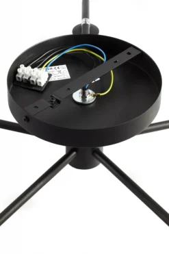 Lampa sufitowa PRATO czarna przezroczysty klosz 5xG9