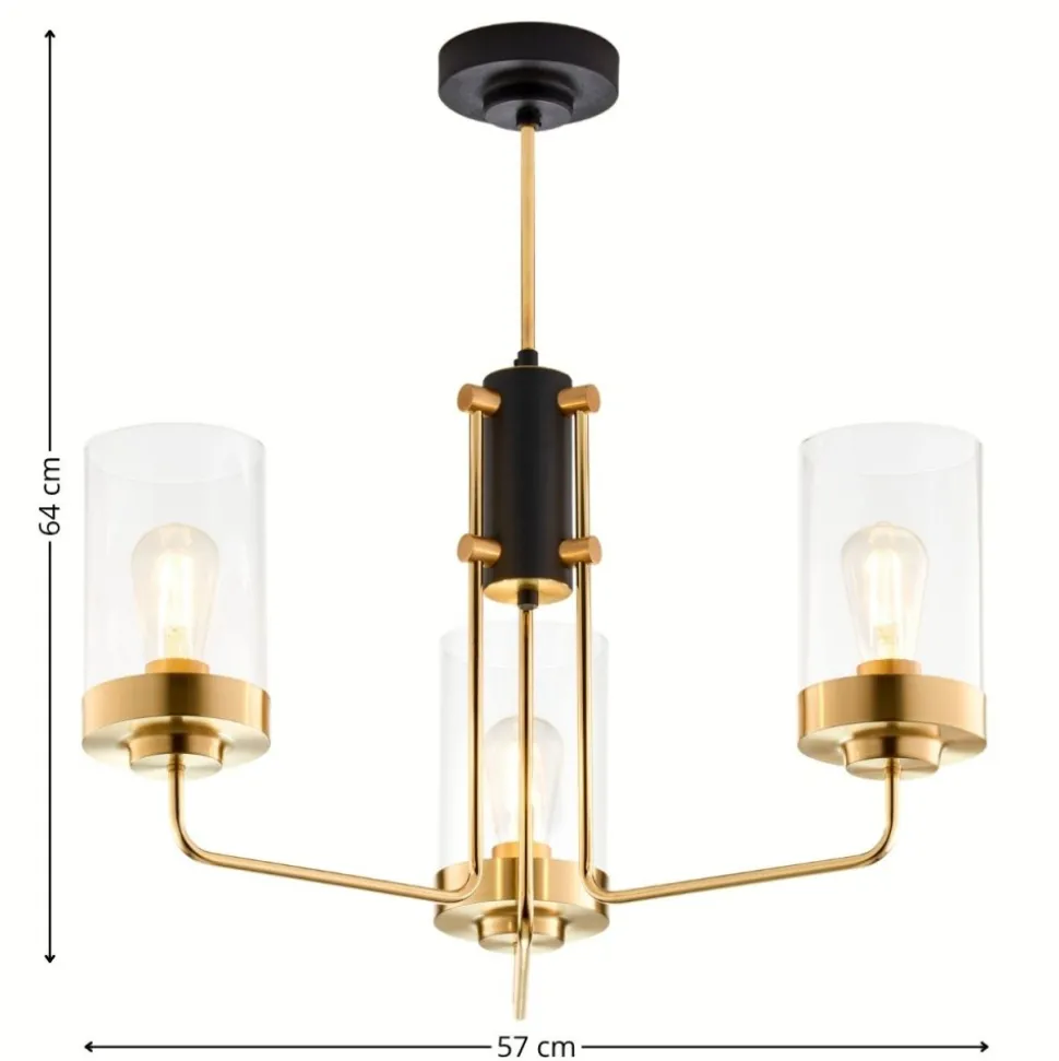 Lampa sufitowa RAMIREZ złota 3xE27