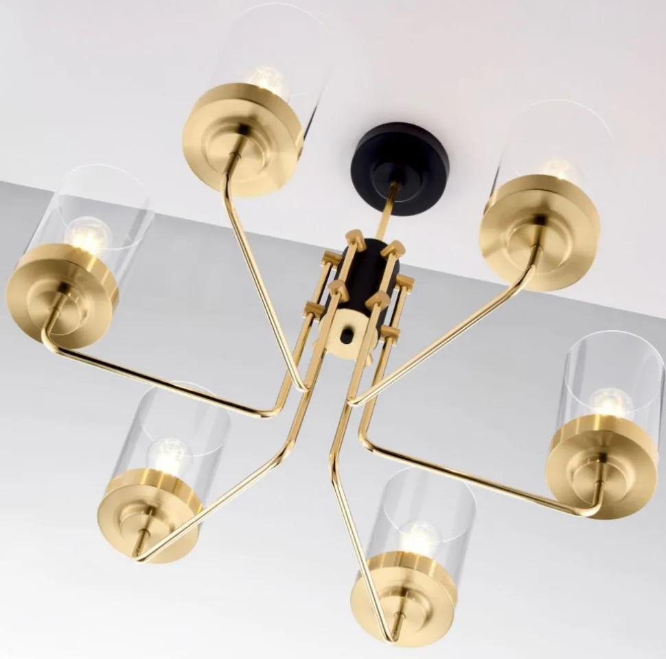 Lampa sufitowa RAMIREZ złota 6xE27