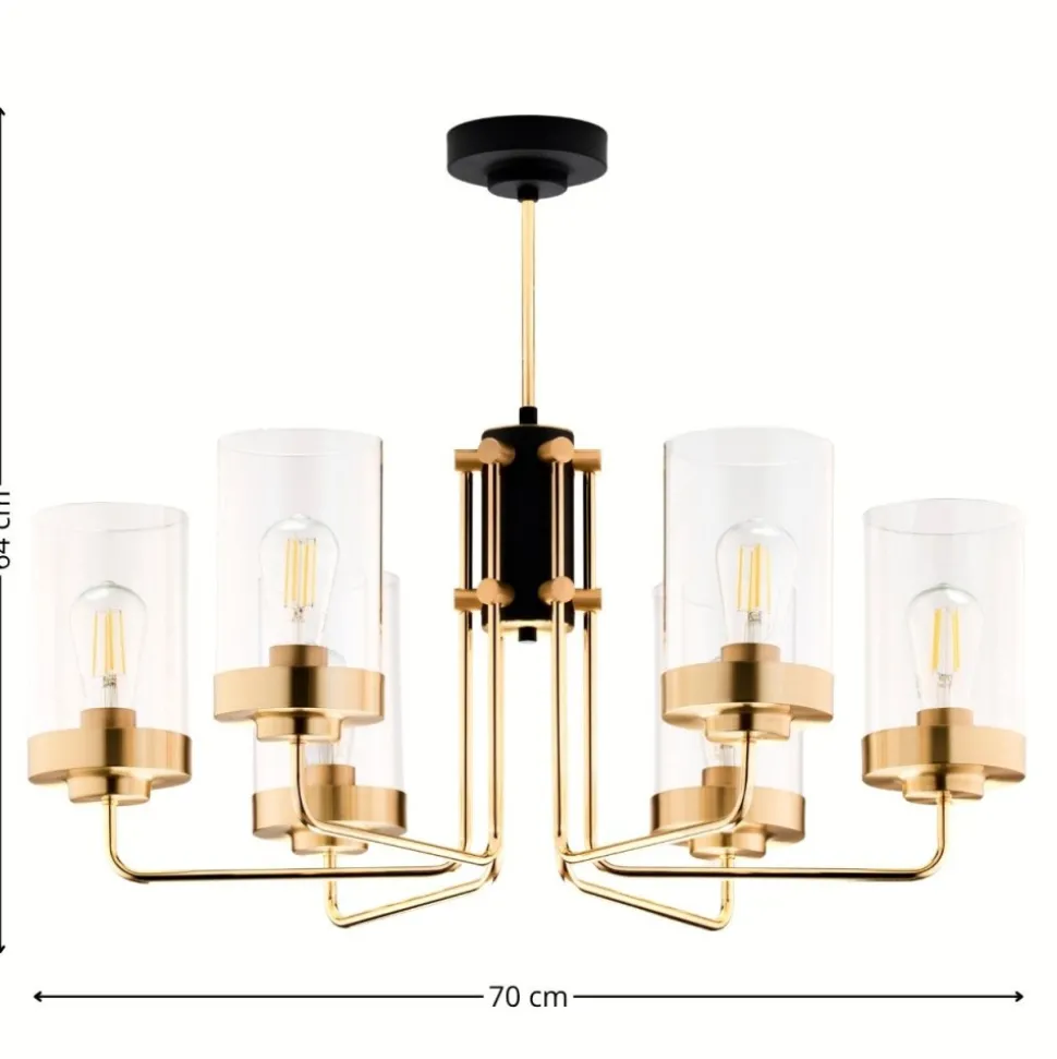 Lampa sufitowa RAMIREZ złota 6xE27