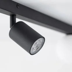 Lampa Sufitowa Regulowana VOX Czarny Biały Szklane Klosze 1xGU10 2xG9