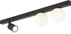 Lampa Sufitowa Regulowana VOX Czarny Biały Szklane Klosze 1xGU10 2xG9