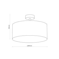 Lampa Sufitowa RONDO Biały Abażur 4xE27 40cm