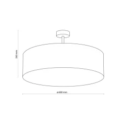 Lampa Sufitowa RONDO Czarny Abażur 4xE27 60cm