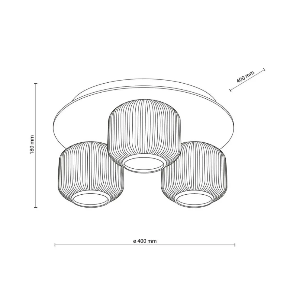 Lampa sufitowa SALVIA brązowa 3xE14