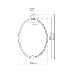 Lampa Sufitowa SATURNO Złoty 46W LED 80cm