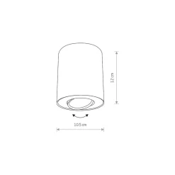 Lampa Sufitowa SET Biały Miedziany 1xGU10