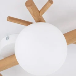 Lampa Sufitowa SHERON Brązowy Biały Szklane Klosze 4xG9