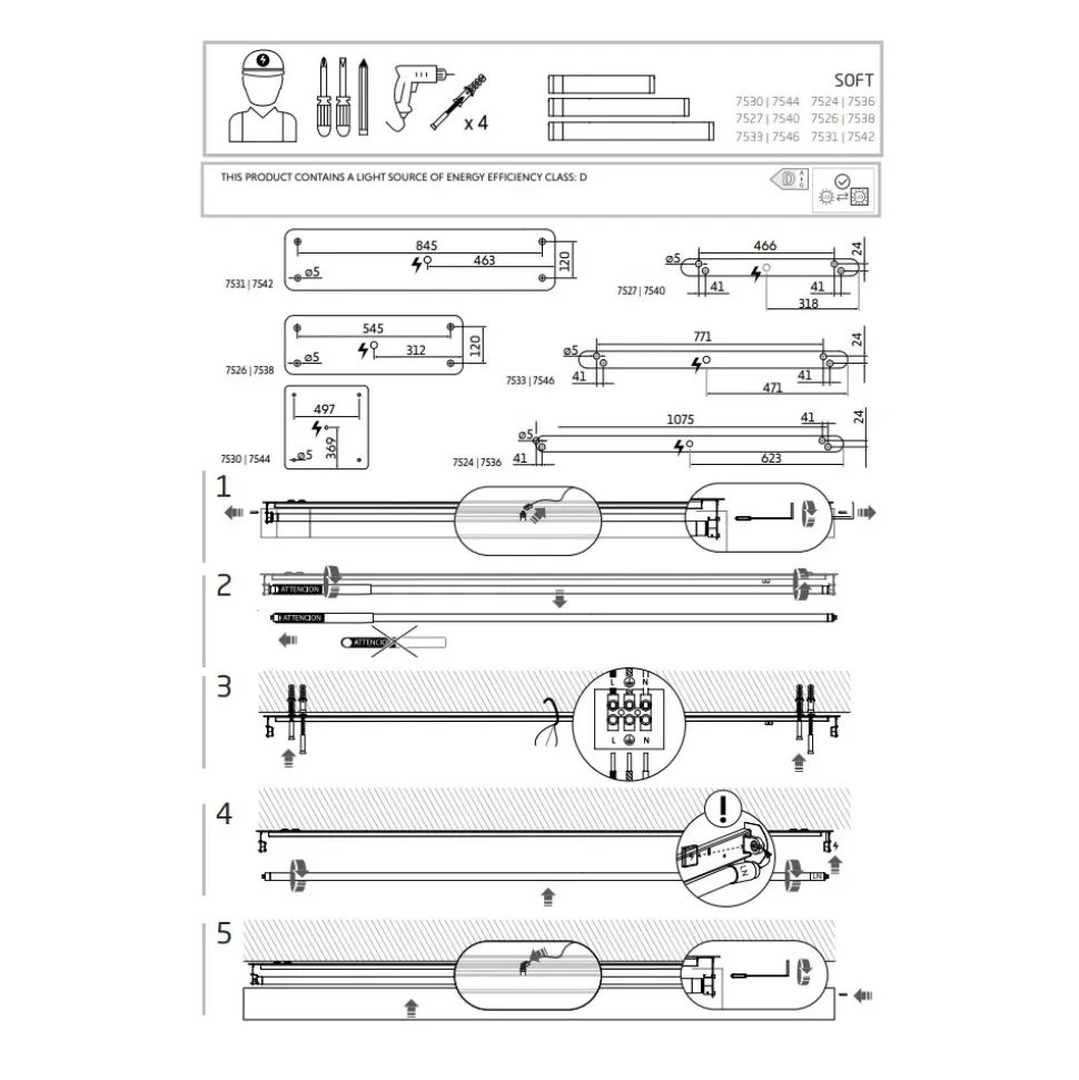 Lampa Sufitowa SOFT Grafitowy 2xT8 11W 3000K 63cm