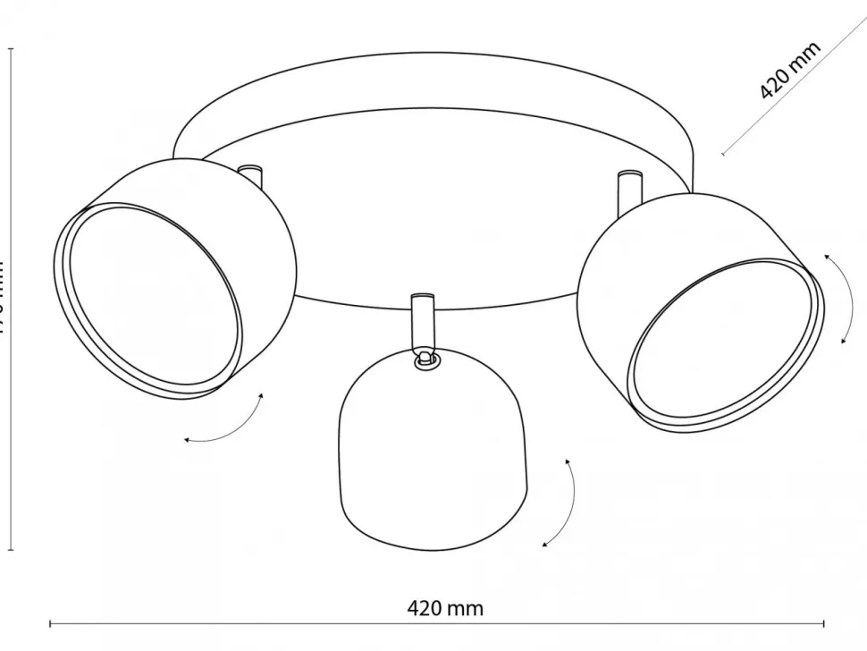 Lampa Sufitowa Spot ALTEA Biały Koło 3xGU10 AR111
