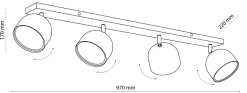 Lampa Sufitowa Spot ALTEA Biały 4xGU10 AR111
