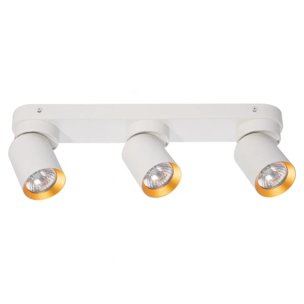 Lampa Sufitowa Spot ANDY Biały Złoty 3xGU10 39cm