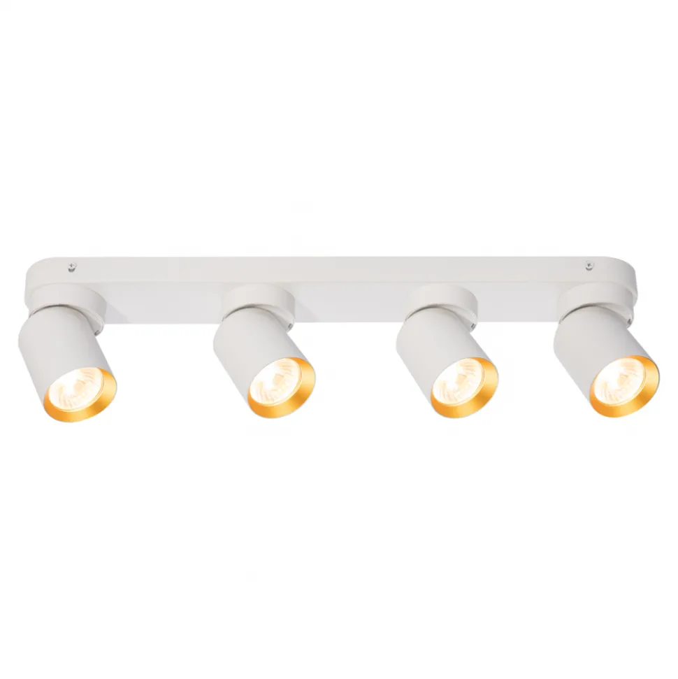 Lampa Sufitowa Spot ANDY Biały Złoty 4xGU10 Biały 60cm