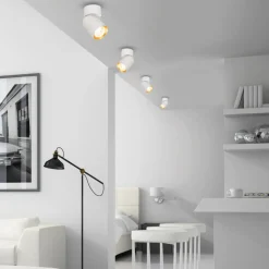 Lampa Sufitowa Spot ANDY Biały Złoty 1xGU10