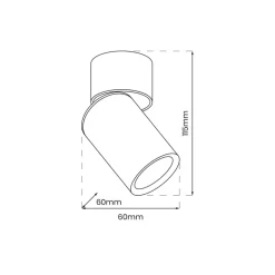 Lampa Sufitowa Spot ANDY Biały Złoty 1xGU10