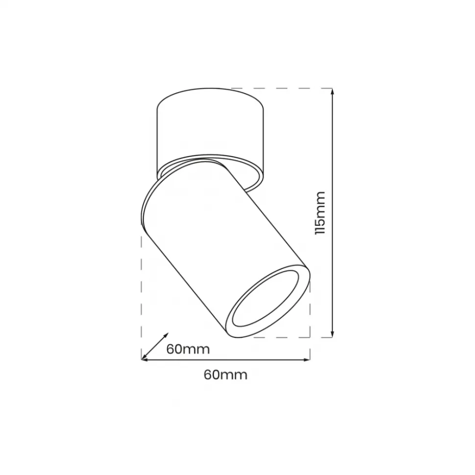 Lampa Sufitowa Spot ANDY Biały Złoty 1xGU10