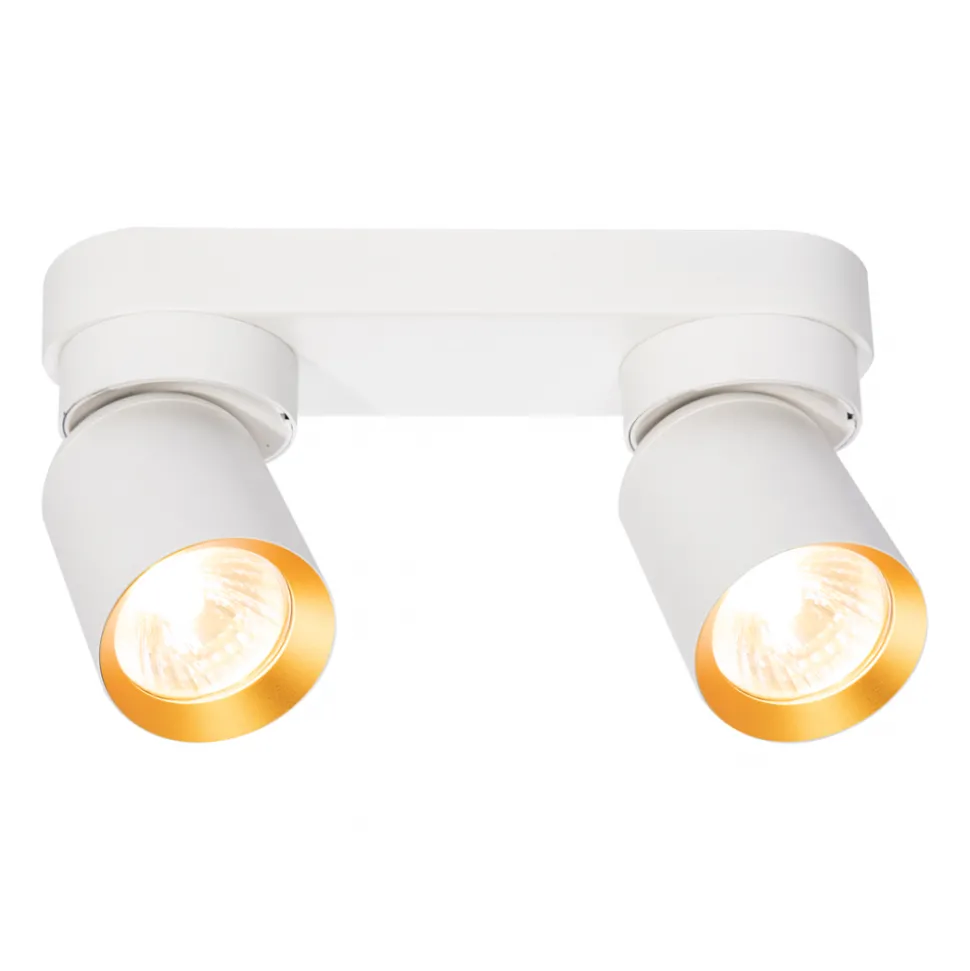 Lampa Sufitowa Spot ANDY Biały Złoty 2xGU10 22cm