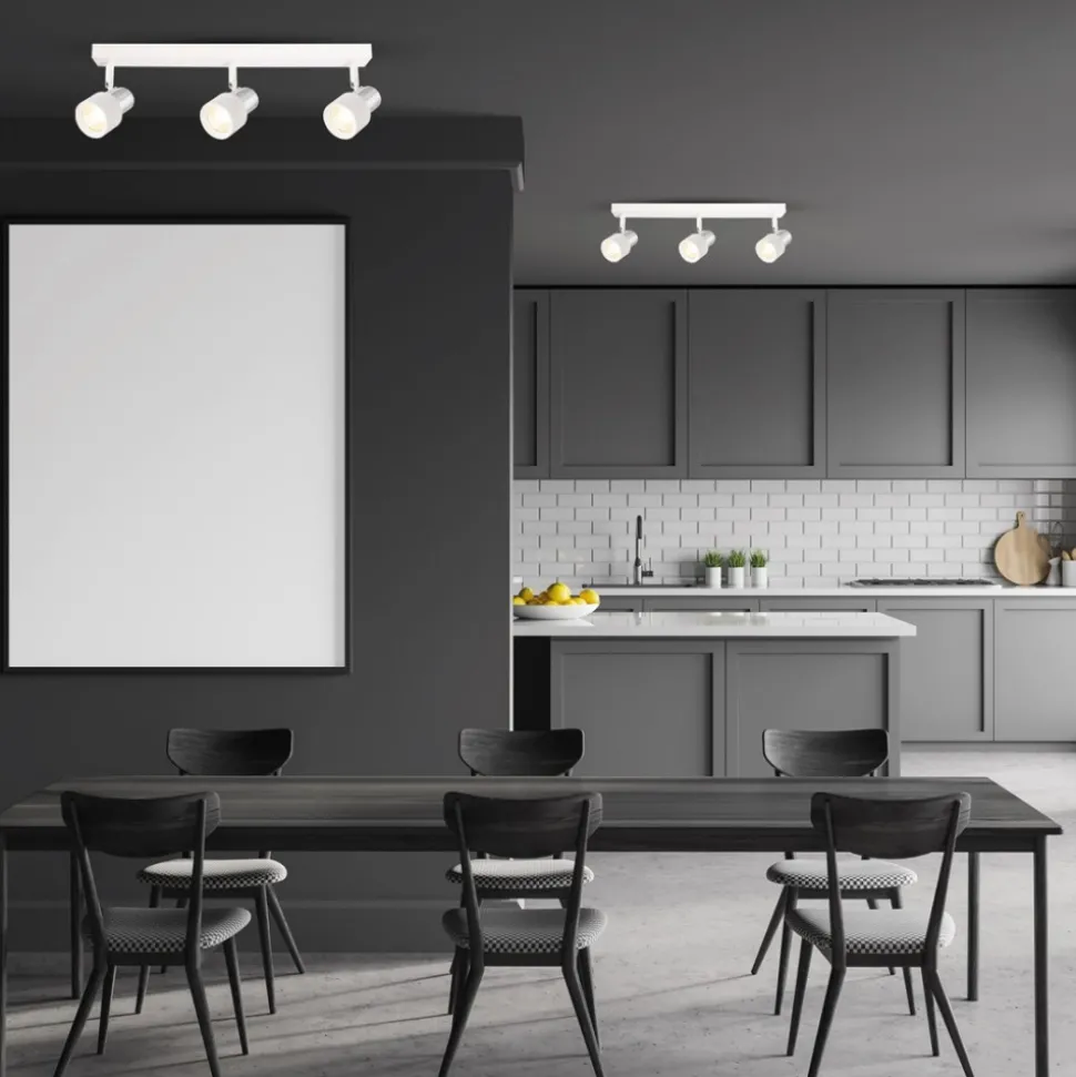 Lampa Sufitowa Spot CINO Biały Srebrny 3xGU10