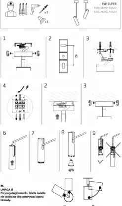 Lampa Sufitowa Spot EYE SUPER B Biały 1xGU10