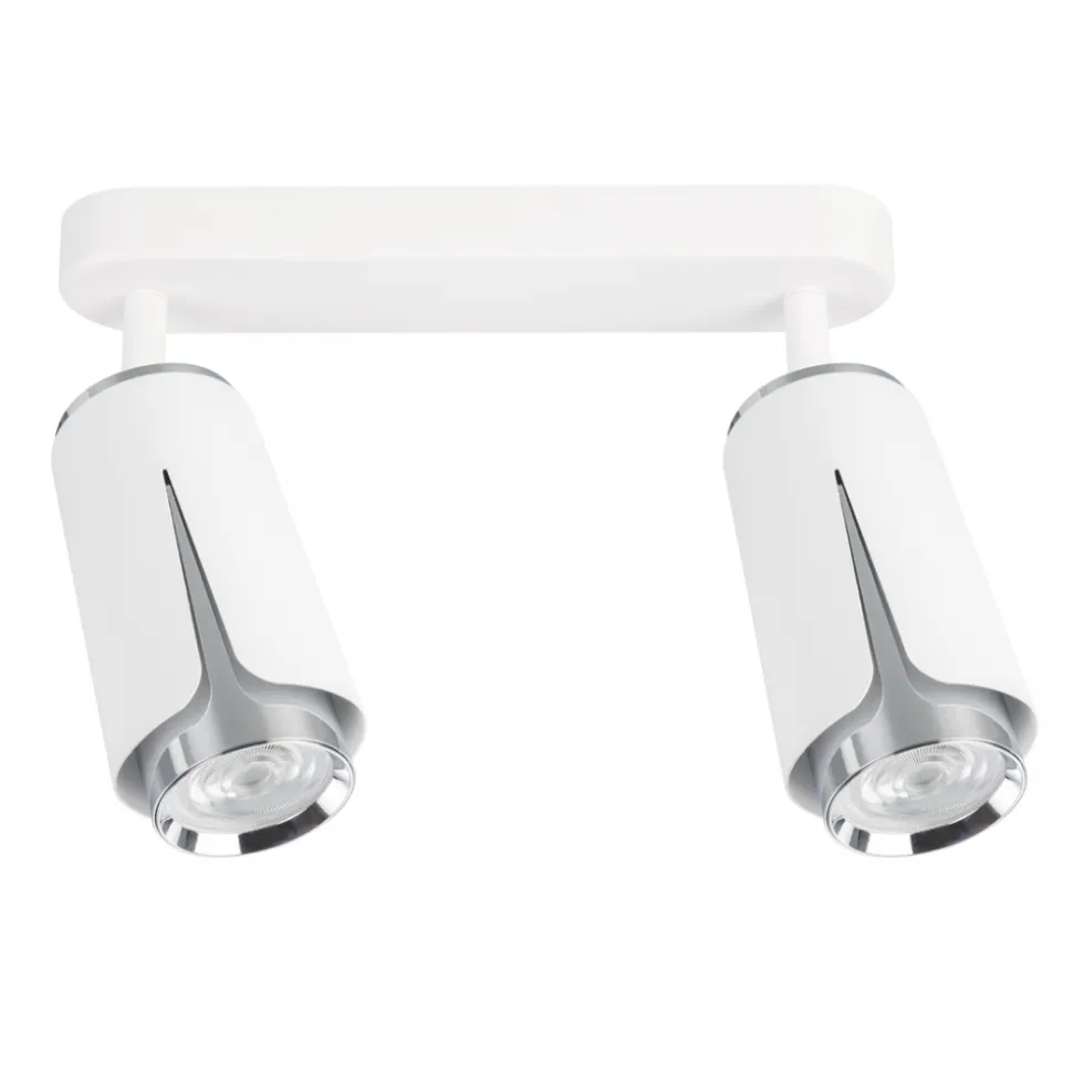 Lampa Sufitowa Spot FLOWER Biały Srebrny 2xGU10