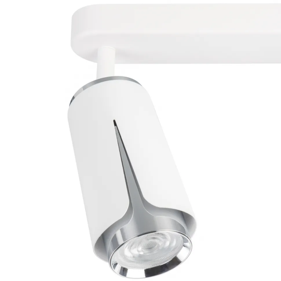 Lampa Sufitowa Spot FLOWER Biały Srebrny 2xGU10