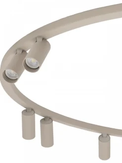 Lampa sufitowa Spot FOURTY ROUND beżowa 9xGU10