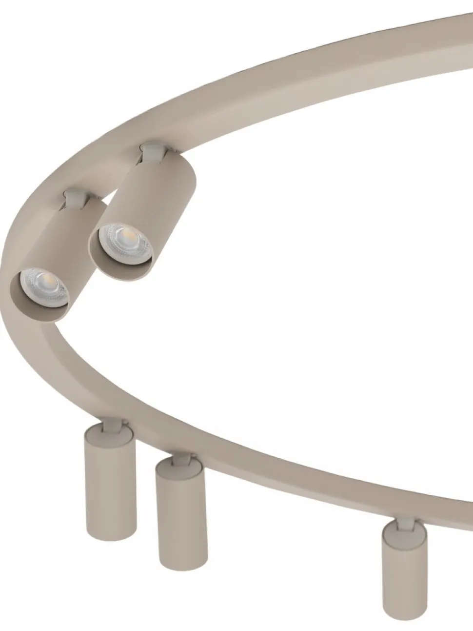 Lampa sufitowa Spot FOURTY ROUND beżowa 9xGU10