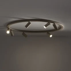Lampa sufitowa Spot FOURTY ROUND beżowa 7xGU10