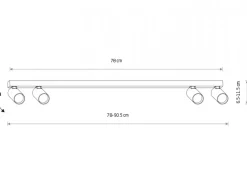 Lampa sufitowa Spot FOURTY szara 4xGU10