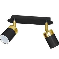 Lampa sufitowa Spot JOKER Czarny Złoty 2xGU10