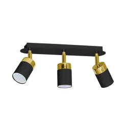 Lampa sufitowa Spot JOKER Czarny Złoty 3xGU10