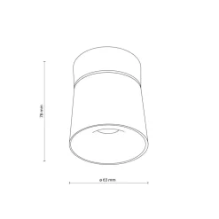 Lampa sufitowa Spot KYOTO czarna 1xLED 7W