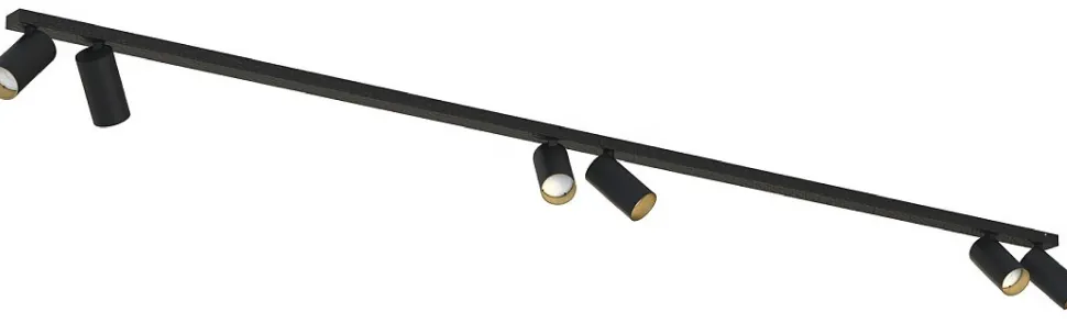 Lampa Sufitowa SPOT MONO Czarny Złoty 6xGU10
