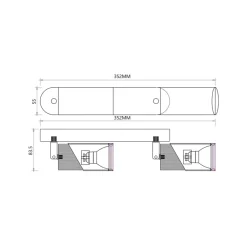 Lampa Sufitowa Spot NEO Biały Srebrny 2xGU10
